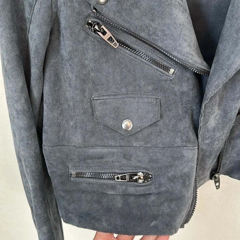 BLANK NYC Elliot Faux Suede Moto Jacket Size XS Petite - Picture 5 of 11